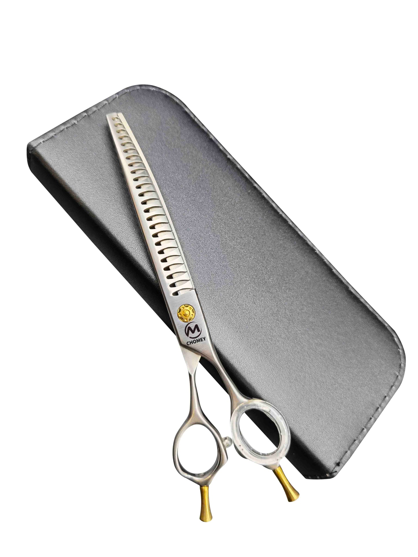 CHOMEY 7.5" 24 Teeth Curved Dog Grooming Chunker Scissors