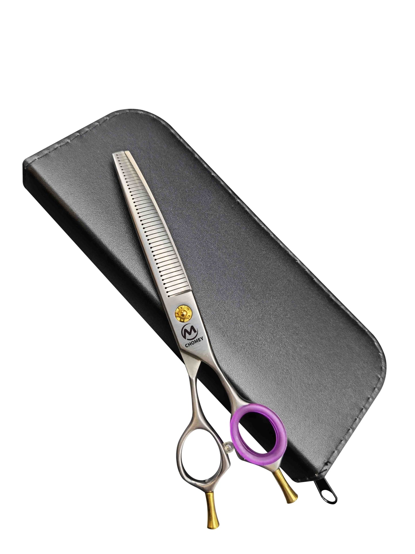 CHOMEY 7" 40 Teeth Curved Piano Teeth Dog Grooming Scissors (FLUFFER)