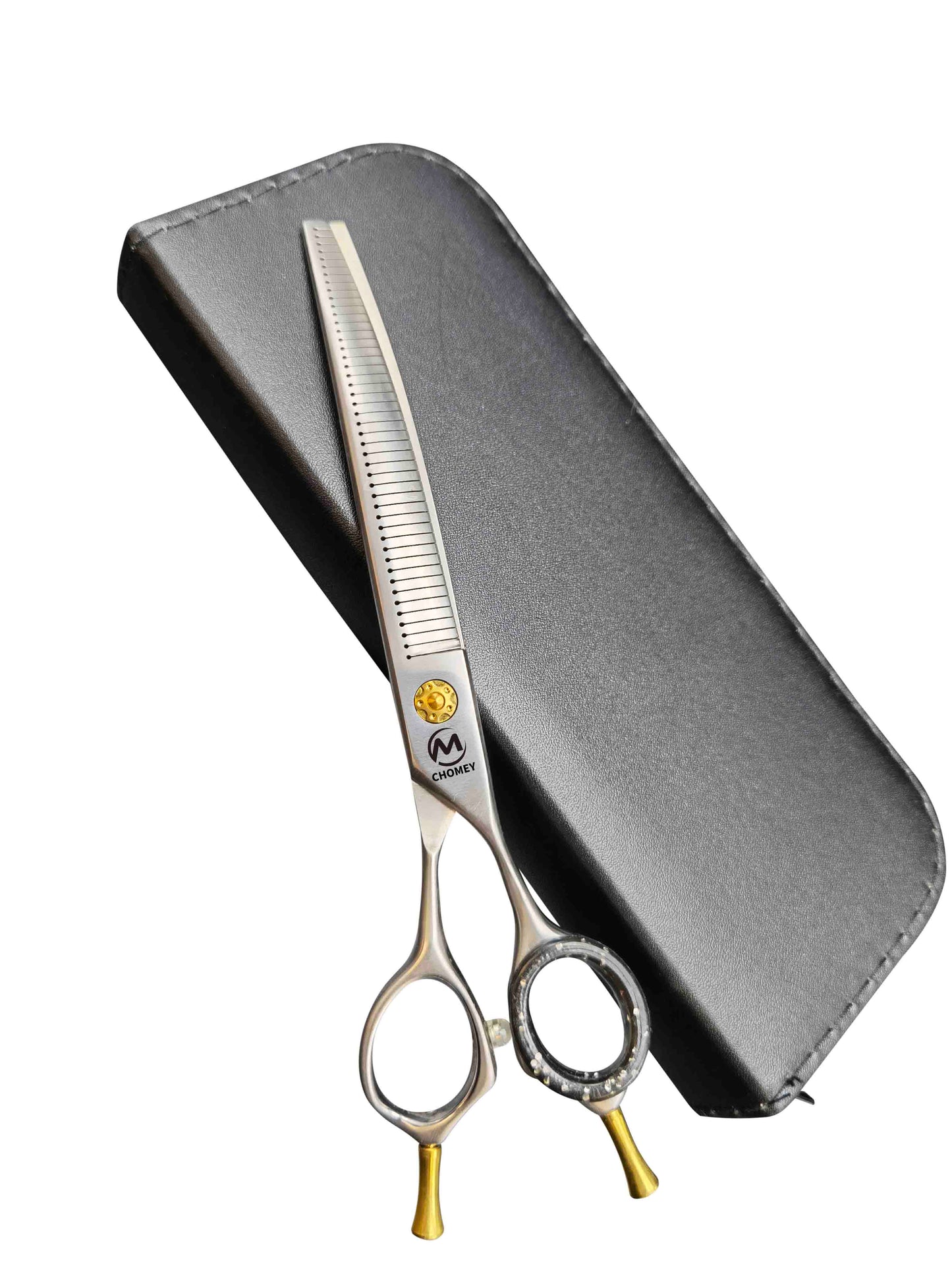 CHOMEY 7.5" 46 Teeth Curved Piano Teeth Dog Grooming Scissors (FLUFFER)