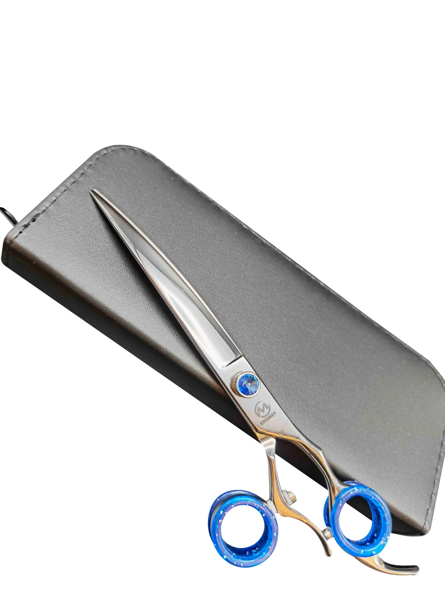 CHOMEY 7.5" Curved Dog Grooming Scissors with Swivel Handle
