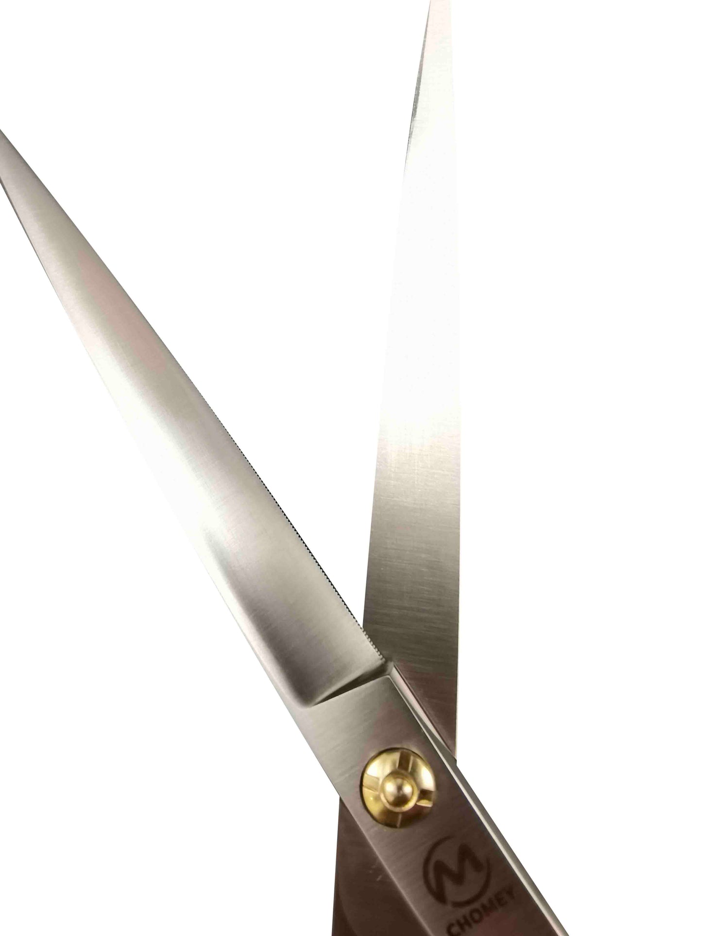 CHOMEY 7" Straight Dog Grooming Scissors with Serrated Anti-skid Teeth