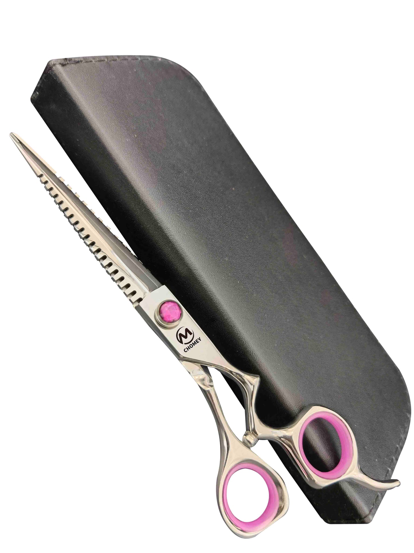 CHOMEY 7" Pink Straight Dog Grooming Scissors
